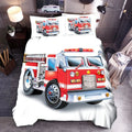 Housse de Couette Pompier Fond Blanc