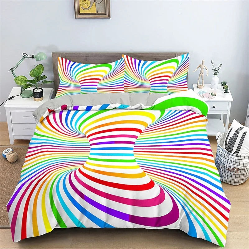 Housse de Couette Psychédélique Fluo