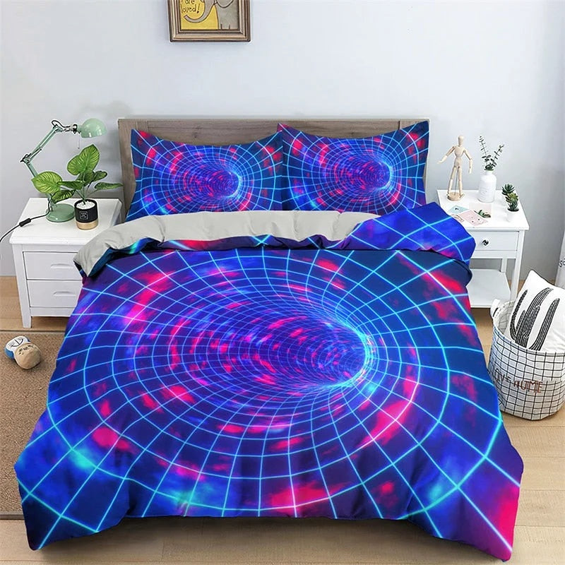 Housse de Couette Psychédélique Multicolore
