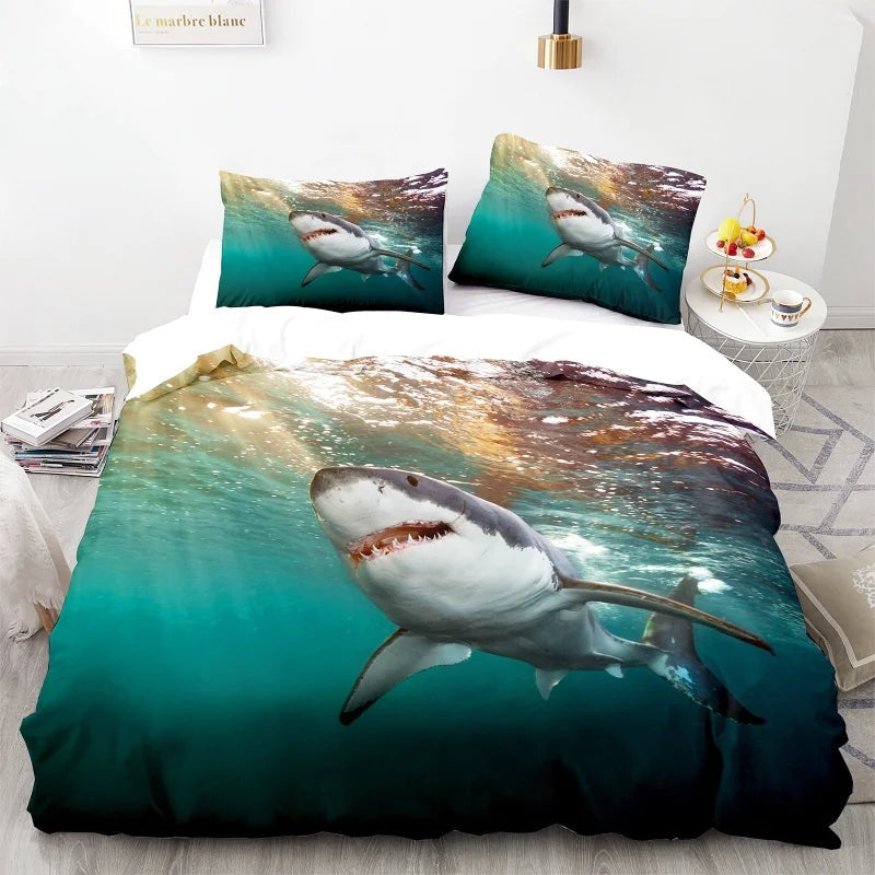 Housse de Couette Requin Blanc