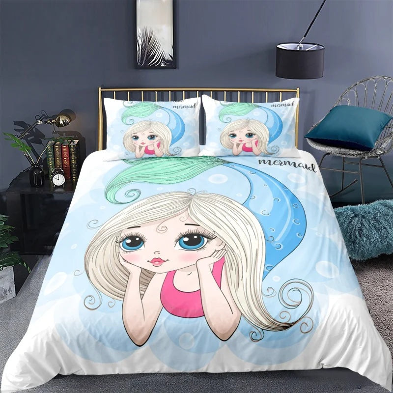 Housse de Couette Sirène Blonde