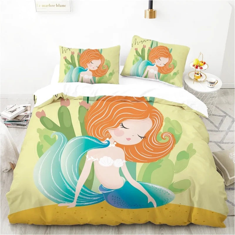 Housse de Couette Sirène Dessin