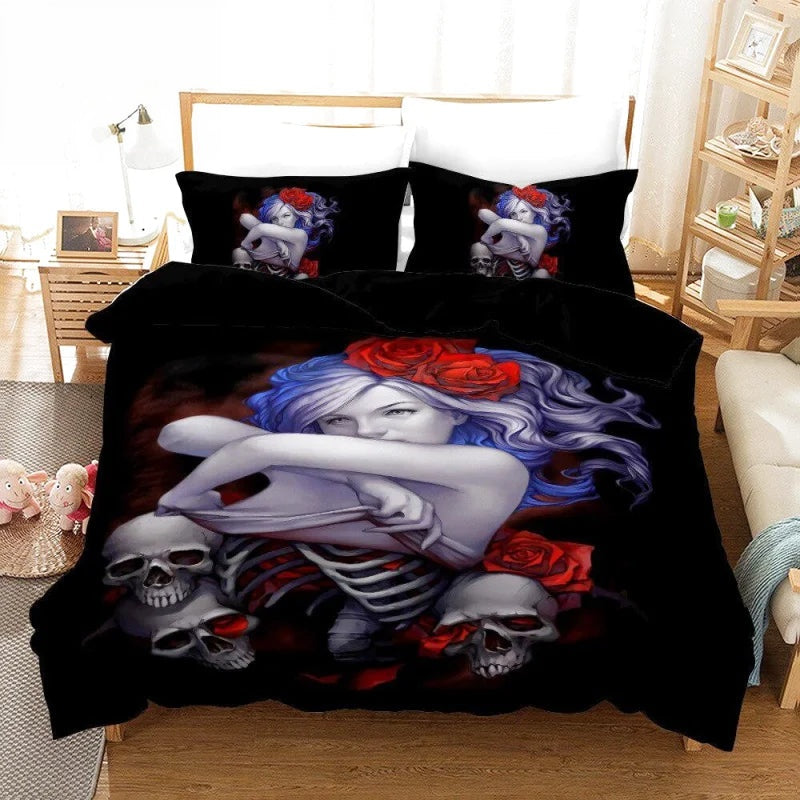 Housse de couette Squelette Femme