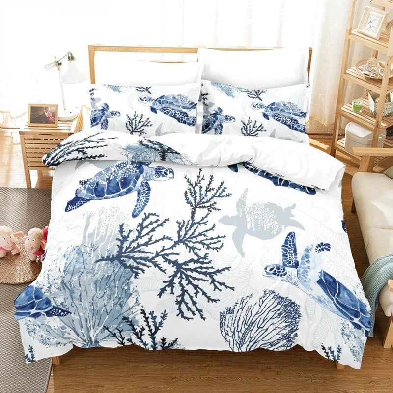 Housse de Couette Tortue Algue