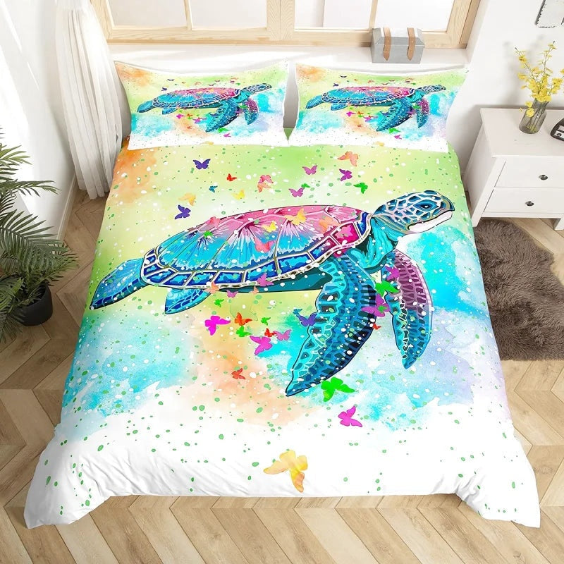 Housse de Couette Tortue Rêve Multi Couleur
