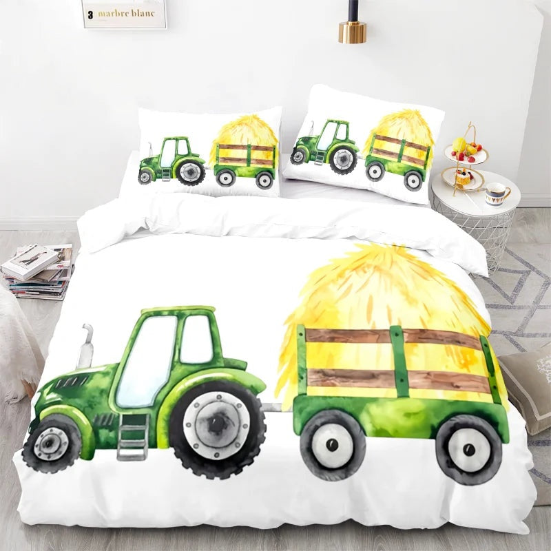 Housse de Couette Tracteur Récolte