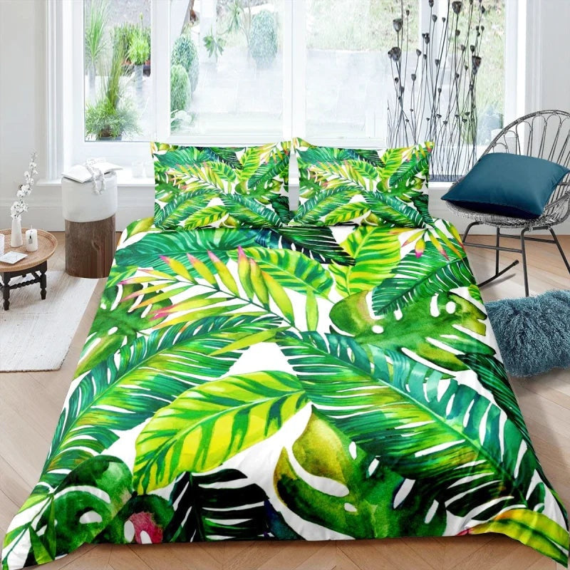 Housse de Couette Tropical Feuillage