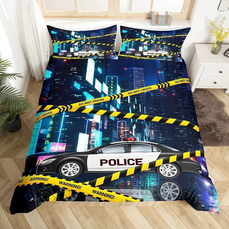 Housse de Couette Voiture de Police