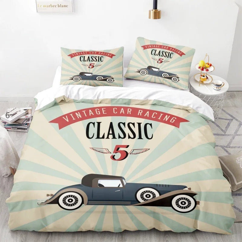 Housse de Couette Voiture Retro