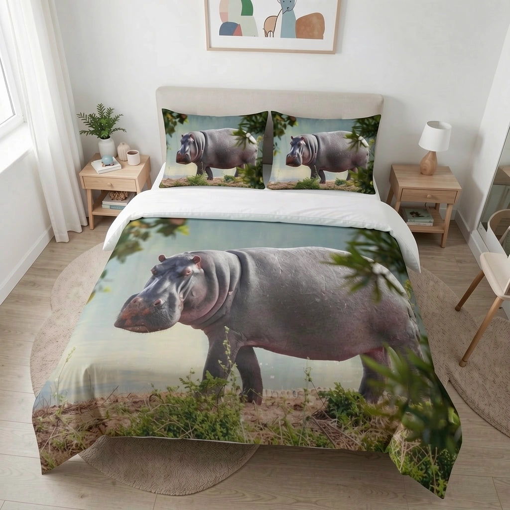 Hippopotame - hippopotame pas content