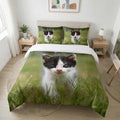 chaton dans herbe - Housse de couette